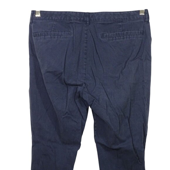 Old Navy Skinny Stretch Uniform Chino Pants Women Size 12 Blue Adjustable Waist - Picture 3 of 12